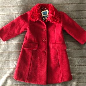 Toddler Red Wool Coat